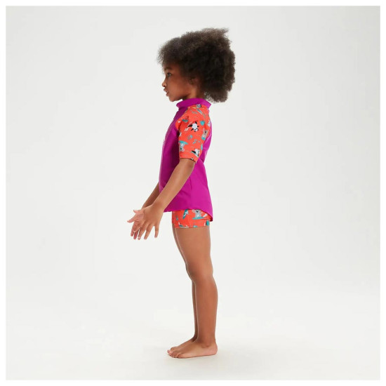 Speedo Βρεφικό σετ κολύμβησης Girls Digital Short Sleeve Rash Top Set Speedo Βρεφικό σετ κολύμβησης Girls Digital Short Sleeve Rash Top Set